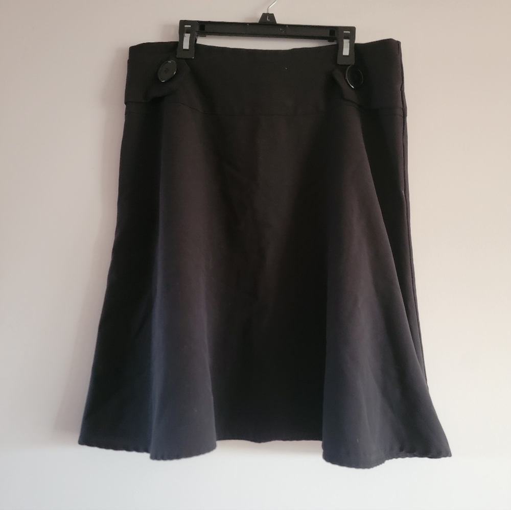 Spring Street Classic Black A-Line Skirt